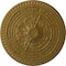 Ekena Millwork Naple Ceiling Medallion (Fits Canopies up to 3 3/8"), Hand-Painted Gold, 37 1/2"OD x 3 3/8"P CM37NAGLS - alternate 1